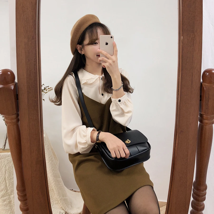 Новинка Сезон весна лето Комплект из 2 предметов Винтажные черные женские платья