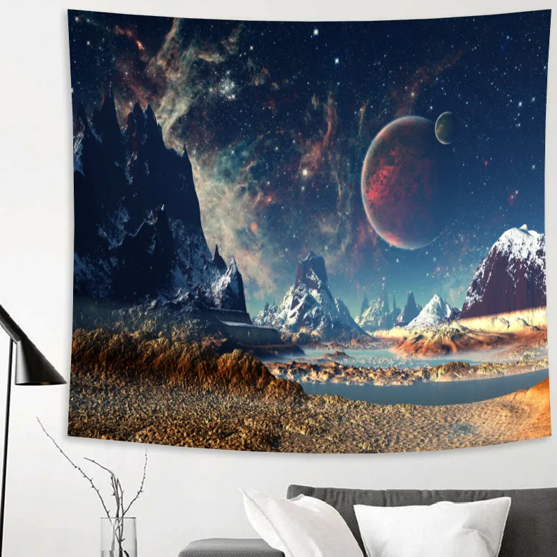 

Large Space Planet Tapestry Universe Galaxy Tapestry Moon and Stars Psychedelic Tapestry Mandala Bohemian Indian Wall Decor