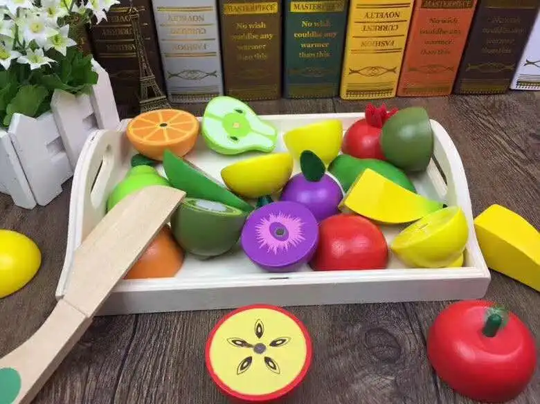 

Wood Model Play House Fruit Cutting Every Family Wine ENLIGHTEN Educational Practical Ability Interactive Toy