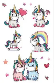 

Temporary Tattoo Sticker Cute Unicorn Rainbow Body Art Water Transfer Tatoo Waterproof Fake Tattoo Sticker Girl Child Tattoos