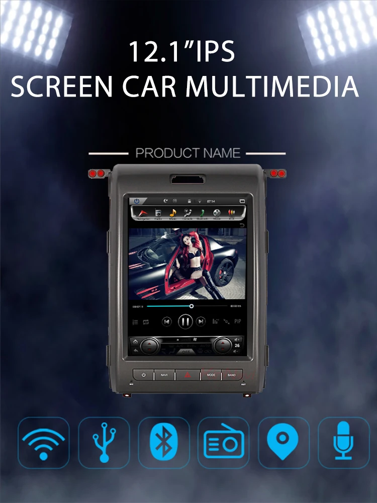 Clearance KiriNavi Vertical Screen Tesla Style 12.1" Android 8.1 Car Radio For Ford F150 Car Dvd Multimedia GPS Navigation 2009 - 2013 4G 0