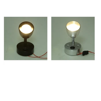 

2 Pack RV Reading Light 12V 3W with Switch Bedside, Designed for Reading, Boat, Yacht, and Caravan, Motorhome (Black & Silver )