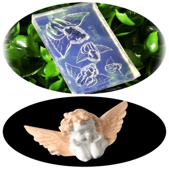 

3D Carving Silicone Mold Nail Stamping Angel Wings Flying Bird Pattern DIY UV Gel Acrylic Crystal Nails Template 2 Style