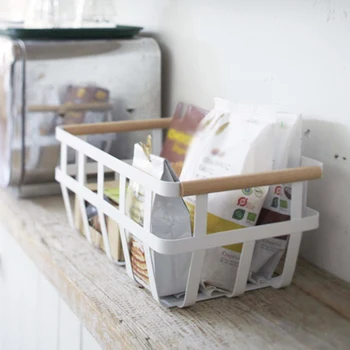 

Household Storage Basket Beautiful And Simple And Practical Energy-saving Space Iron Mesh Durable Storage Basket