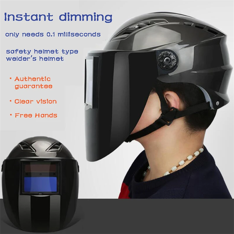 ABS Automatic dimming Photoelectric Welding Mask Helmet Hard Hat Lens Anti-mite Protection Eye Model Safety PM014 |