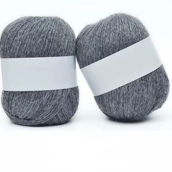 

Long-haired Mink Wool Cap Shawl Coat 2 Strands Of Cashmere Wool Medium Fine Hand-knitted Mink Wool Children Wear VS006