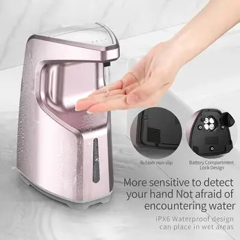 

450ML Foaming Infrared Motion Sensor Foam Soap Dispenser Automatic Touchless Hands-Free Soap Pump Dispenser For Bathroom Kitchen