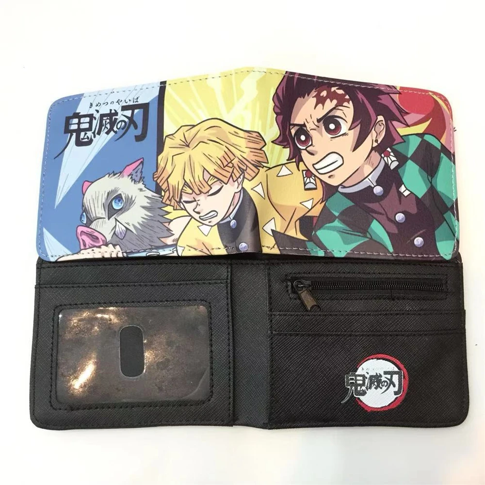 04 Аниме демон убийца: Kimetsu no Yaiba Кошелек двойной складной кошелек для мальчиков и девочек кошелек для кредитных карт короткий кошелек - Цвет: 04