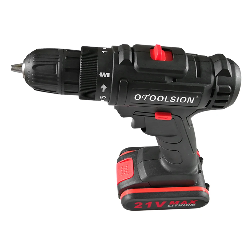 21V Portable Cordless Hand Drill Electric Drill Multifunctional Cordless Screwdriver Handheld Power Tools With Tool Box  (2)