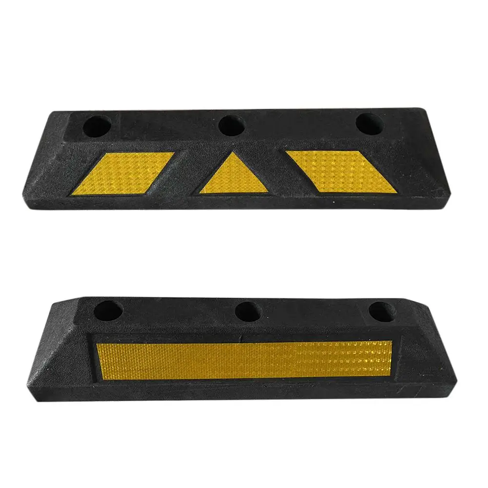 Car Tires Rubber Parking Curb Wheels Stoppers for Garage Floor Trucks
