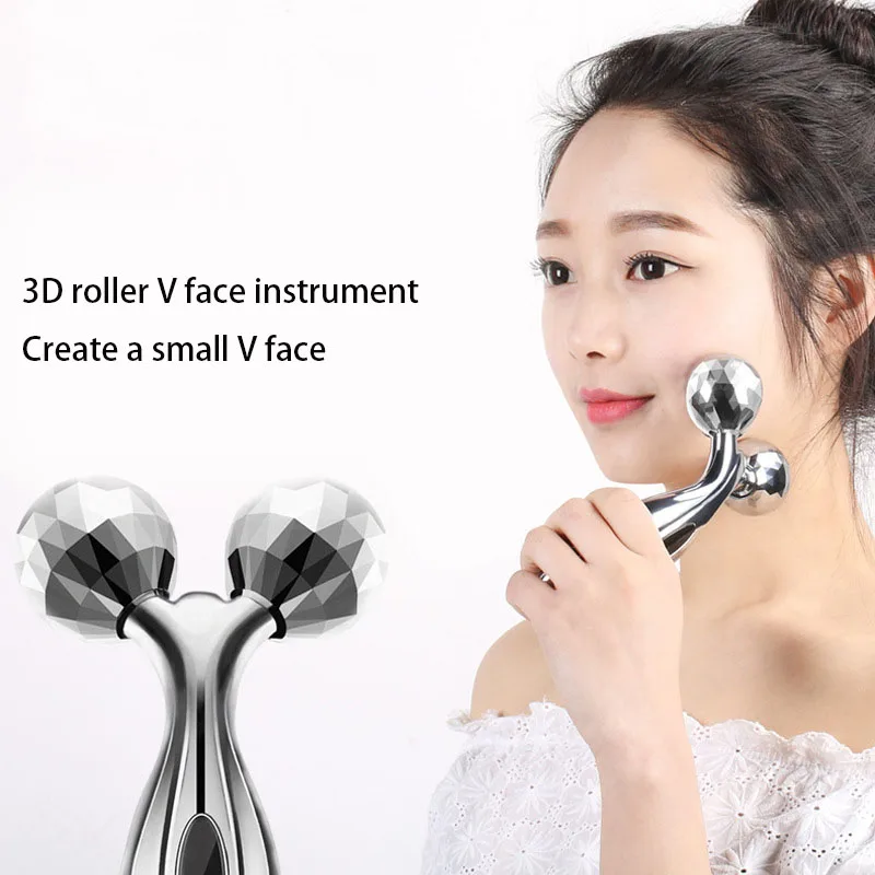 

3D Facial Massager Portable Manual Face Roller V Beauty Thin Face and Slimming Body Shaping Lift Tighten Skin and Body Relax