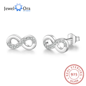 

Infinity Love 925 Sterling Silver Cubic Zirconia Stud Earrings Trendy Party Accessories Earrings for Women (JewelOra EA101984)