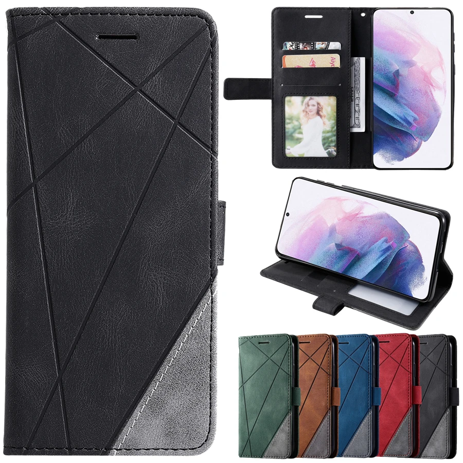 Кожаный чехол для Samsung Galaxy S21 S20 FE S10 S9 S8 Plus Note 9 10 Pro 20 Ultra S7 Edge A6 A7 A8 2018 чехол-подставка