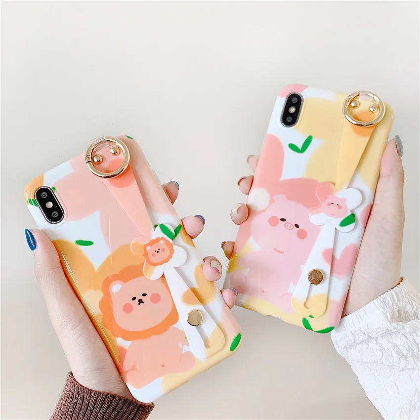 

cartoon Wristband watercolor Lion pig soft Mobile Phone Case for Huawei P20 30 mate 20 Nove 2s 3i 4 NOVA 5 honor 10 20 pro cover