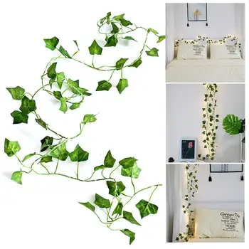 

LED String Light Battery Powered Green Leaf Rattan Garland Light For Wedding Party Patio Decoration LED String Lights