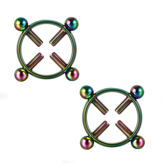 Rabbit Nipple Ring Piercing Barbell Shield Bar Rings Surgical Steel Sexy Adult Game for Women Breast Body Jewelry Gift 14G