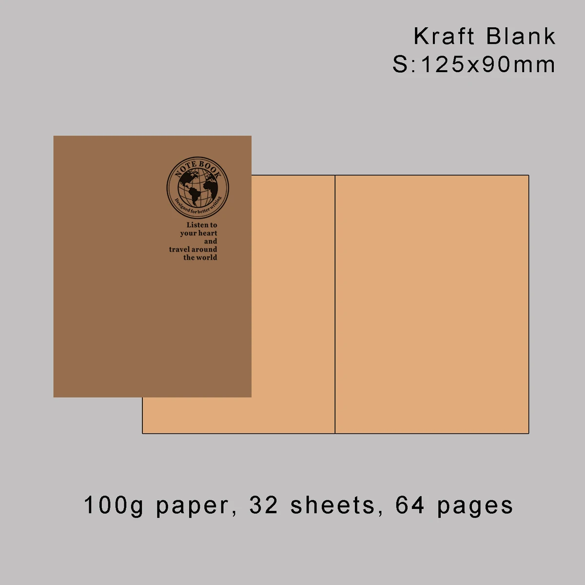 S Kraft blank Fromthenon винтажный планировщик вставка наполнитель бумага для Midori путешественников Блокнот Журнал паспорт Крафт Дневник точечный ежедневный - Color: S Kraft blank