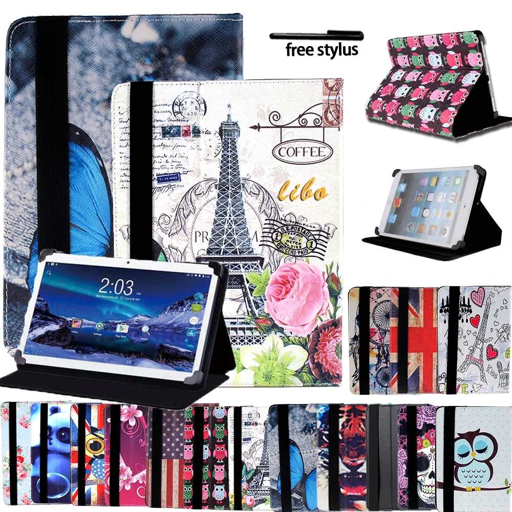 

Universal Tablet Case for 7"/9"/10" Xgody Ultra-thin Leather Anti-shock Tablet Leather Stand Folding Cover Case+ Free Stylus