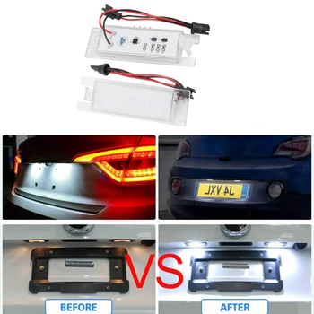 

2Pcs LED Number License Plate Light Lamps for Fiat Tipo Multipla 500L PUNTO 188 Brava Croma Linea Doblo Marea Grandeaudi