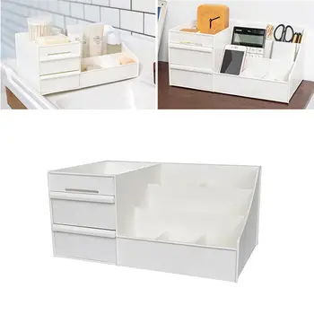 

Desktop Drawer Storage Box Plastic Cosmetic Makeup Storage Box Home Office Sundries Organizer Storage Case for Home Living Room