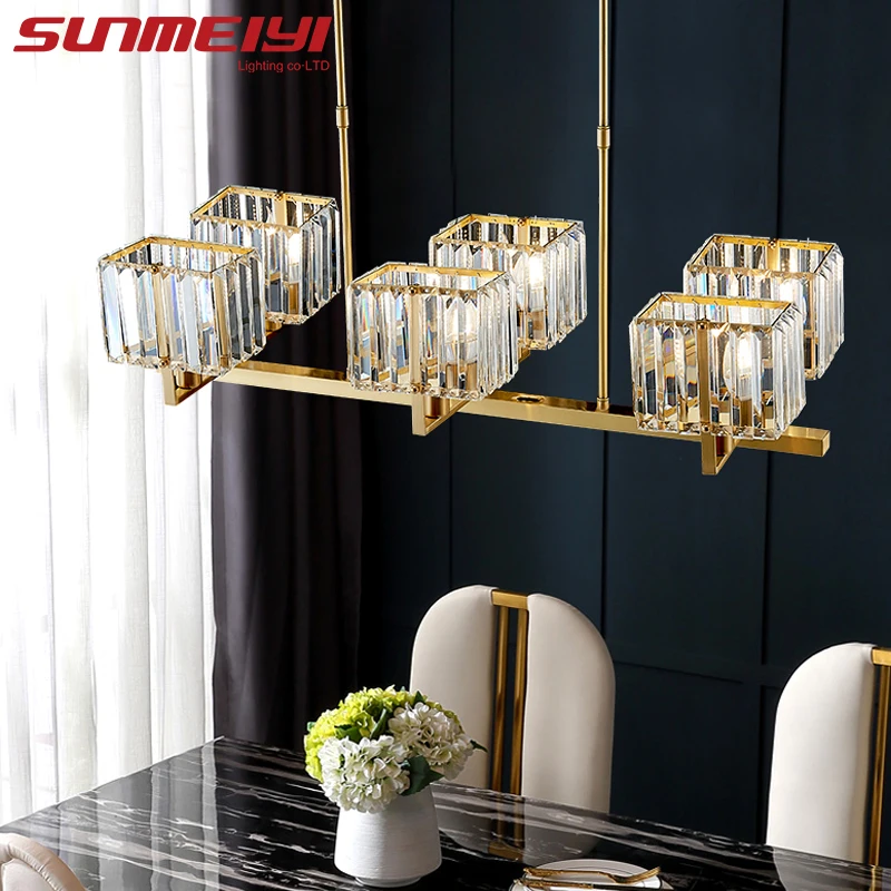 

Luxury Led Chandeliers Copper Kitchen Ceiling Chandelier For Dining room Bedroom Modern Crystal Living room Lamp lustre pendente