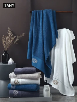 

Hotel Large Adult Women Bath Towel Wrap Family Cotton Christmas Towel Blue Thick Adult Men Absorbent Microfibre Hair 70x140 6MM6