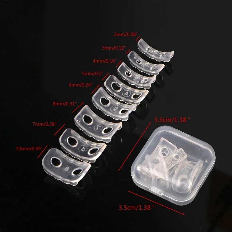 8 rozmiarów silikonowy niewidoczny przezroczysty regulator rozmiaru pierścionka Resizer luźne pierścienie pierścień redukcyjny Sizer pasuje do dowolnych pierścieni biżuteria narzędzia