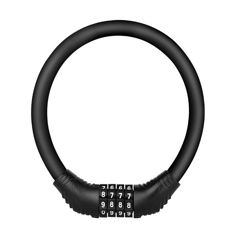 Bicycle Lock Mountain Bike 4 Digit Password Lock Anti-theft Portable Security Steel Chain Motorcycle Password Lock Universal