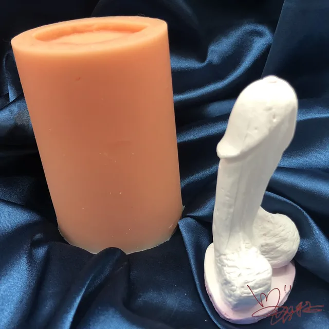 WYD 3D Sexy Men's Genital Organs Silicone Molds Funny Sexy Penis Silicone  Molds Sex Fun Fondant Creative Cake Making Molds DIY Candle Soap