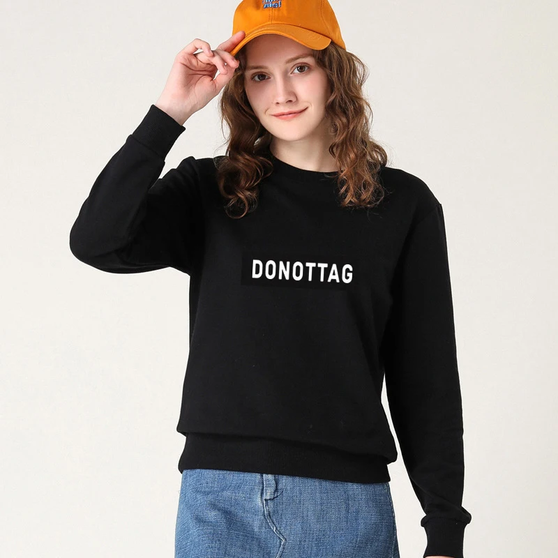 Women Hoodies Sweatshirt Hoody 2020 Spring Solid O-neck Long Sleeve Pullover Print Woman Hoodies Clothes Tracksuit Friends