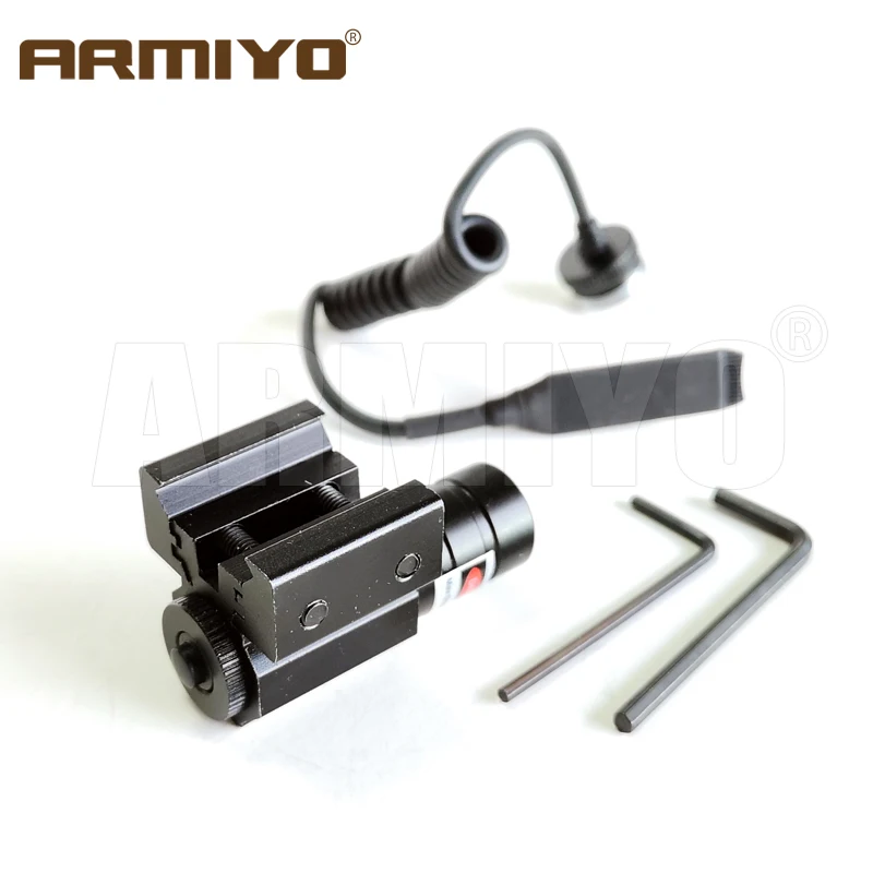Armiyo 5 мВт 532 нм тактический пистолет зеленый точечный Лазер прицел Регулируемый дистанционный переключатель прицел с 11 мм и 20 мм рейку крепление Охота