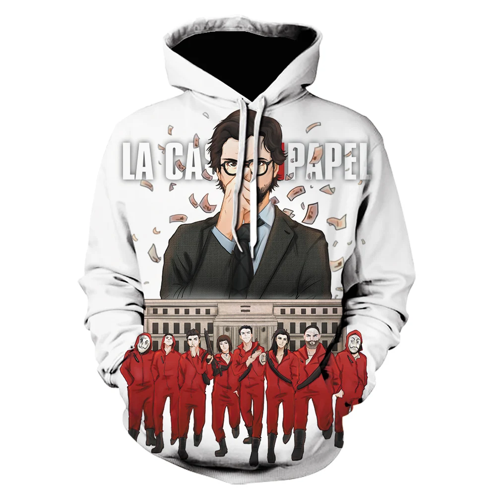 Мужская/Женская толстовка La Casa De Papel 3D печати кофты на каждый день модная