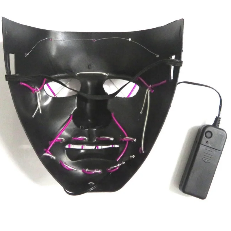 Halloween LED Light Up Masks Party Cosplay Prop Halloween Decorative Masks Glow Party Favors Supplies