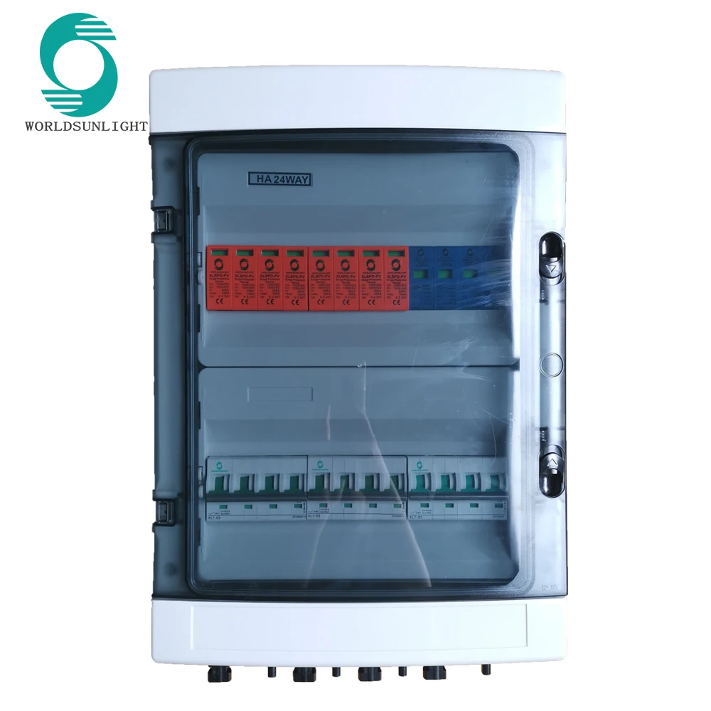 WSDB PV IP65 1000V DC pv солнечный комбайнер с солнечным разъемом SPD MCB AC и SPD|Система| |