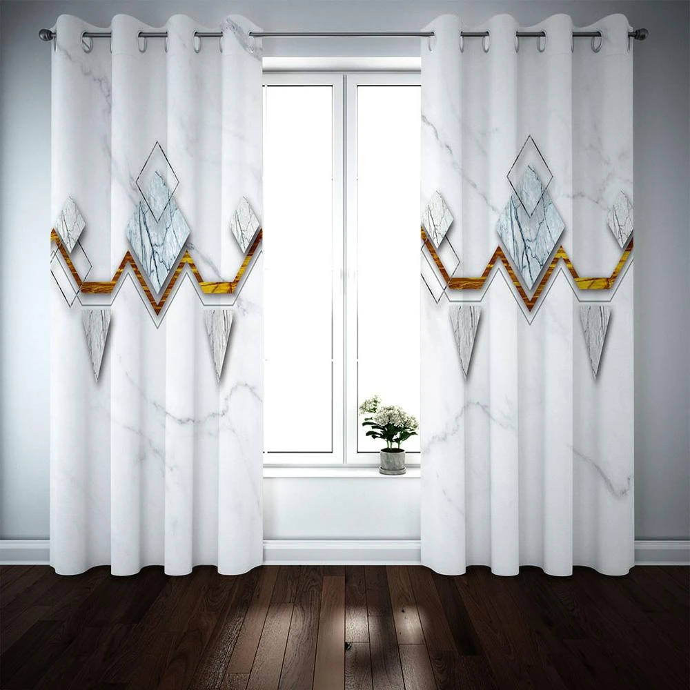 3D Curtains Bedroom Window Treatments Modern Luxury Curtains Blackout Photo  Brief White Window Drapes|Curtains| - AliExpress