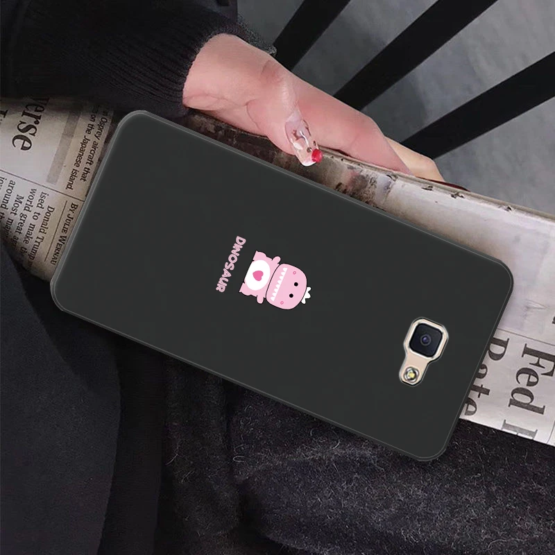 Милый мультяшный чехол для Samsung J7 Prime черный из ТПУ J5 J2 милый простой