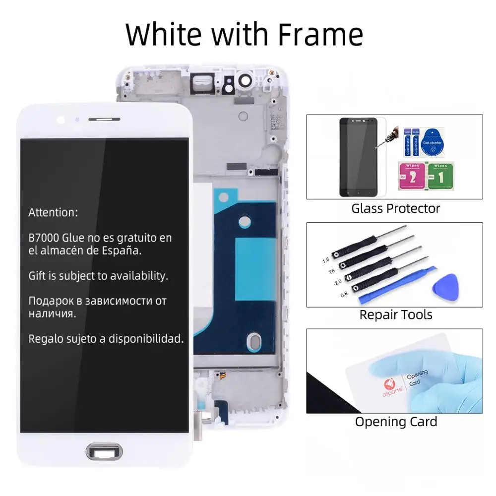 5.5" AMOLED ЖК-дисплей для Oneplus 5 Дисплей Сенсорный экран с заменой рамка для OnePlus 5 Дисплей A5000 One Plus 5 ЖК-дисплей - Цвет: with Frame White