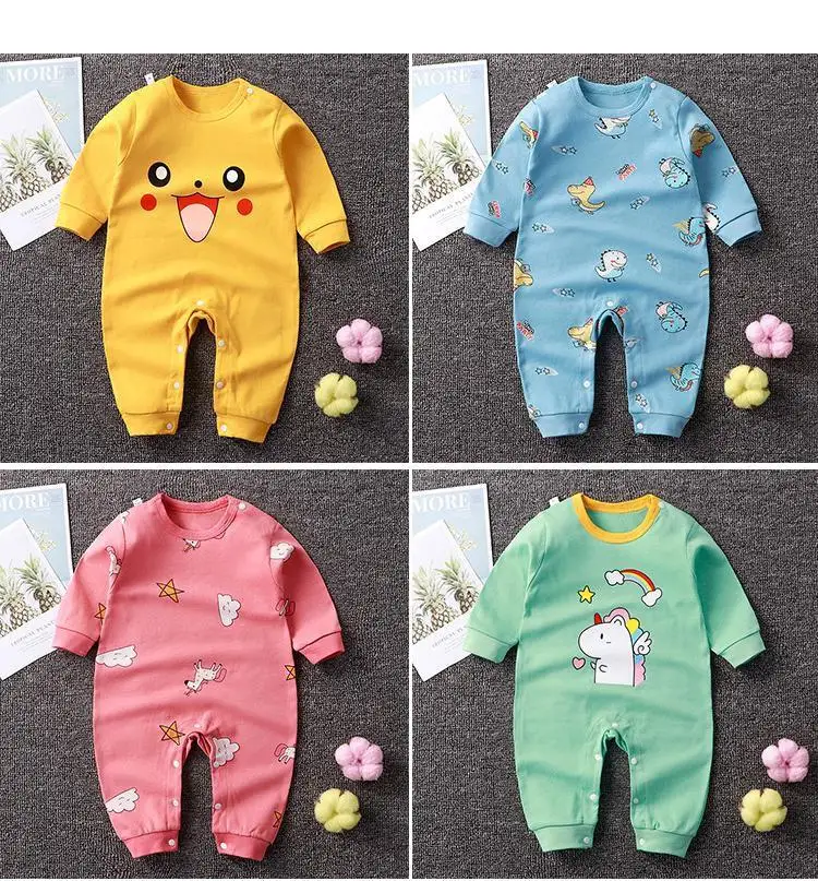 3 6 12 24 Month Baby Clothes Long Sleeve Long Pant Toddler Girl Climb Clothes Newborn Baby Jumpsuit 2021 Winter Baby Pajamas Baby Bodysuits classic