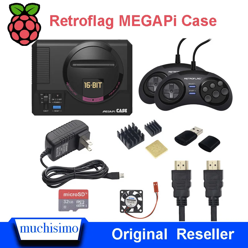Чехол MEGAPi Retroflag/игровой контроллер функциональная кнопка для Raspberry Pi 3 B Plus 3B + / 3B/2B