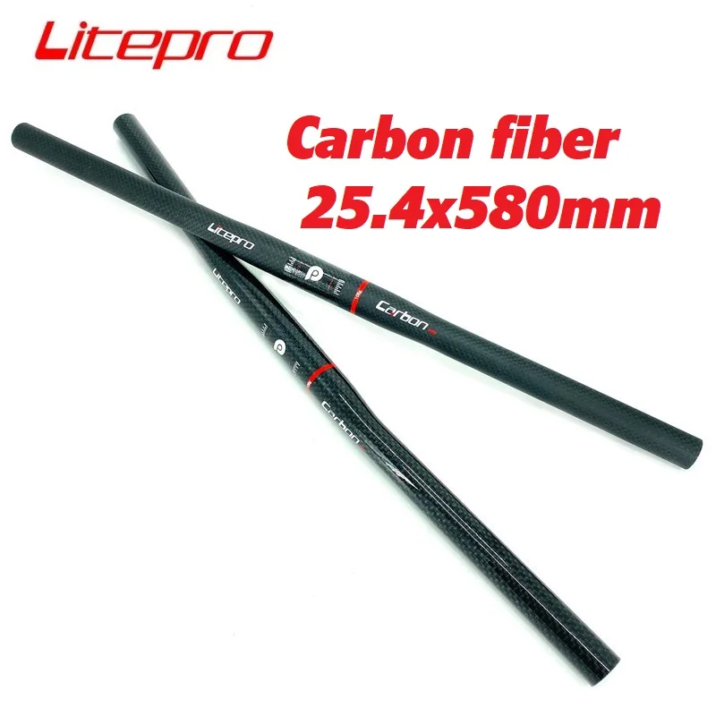 Litepro Bmx Carbon Fiber Bicycle Handlebar 25.4mm * 580mm Ultralight