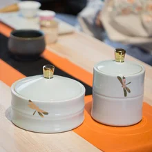 Скандинавский керамический резервуар для хранения, для кабинета, для гостиной, для входа, для отеля, Богу, полка, украшение, современный простой дом, аксессуары для украшения