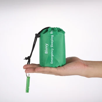 

Outdoor Portable Camping Accessories With Carabiner Emergency Sleeping Bag Envelope Type Ultra Light Reusable Folding Hot Sale