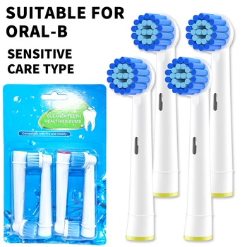 

4 Pcs Replacement Brush Heads For Oral-B Electric Toothbrush Fit Advance Power/3D Excel/Vitality Precision Clean Toothbrush Head