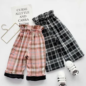 Lacuevadelanovelaromantica Off 買取 高さ90 140センチメートル女の子は冬服英国チェック柄ワイド脚 パンツベビールース厚手の綿カジュアルなズボン オンライン 価格 Lacuevadelanovelaromantica Off 買取 高さ90 140センチメートル女の子は冬服英国チェック柄ワイド脚 パンツベビールース厚手の綿カジュアルなズボン オンライン 価格
