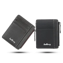 

Card Holder Men Slim Bank Credit Card ID Cards Holder Zipper Coin Pouch Case Bag Wallet Organizer Men Thin Business Card Wallet