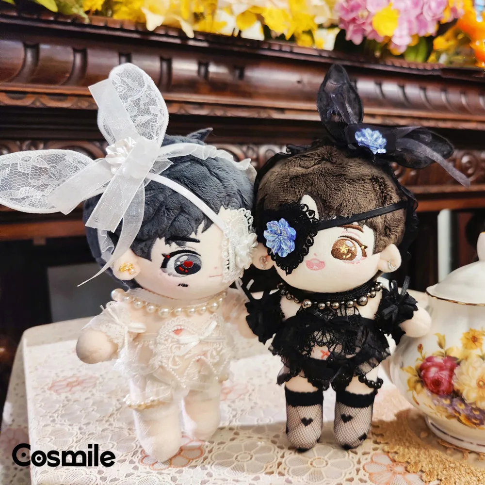 

Cosmile для 20 см плюшевая кукла игрушка гардения ночной белый черный кружевной наряд Idol звезда меняющая одежду костюм косплей милый C