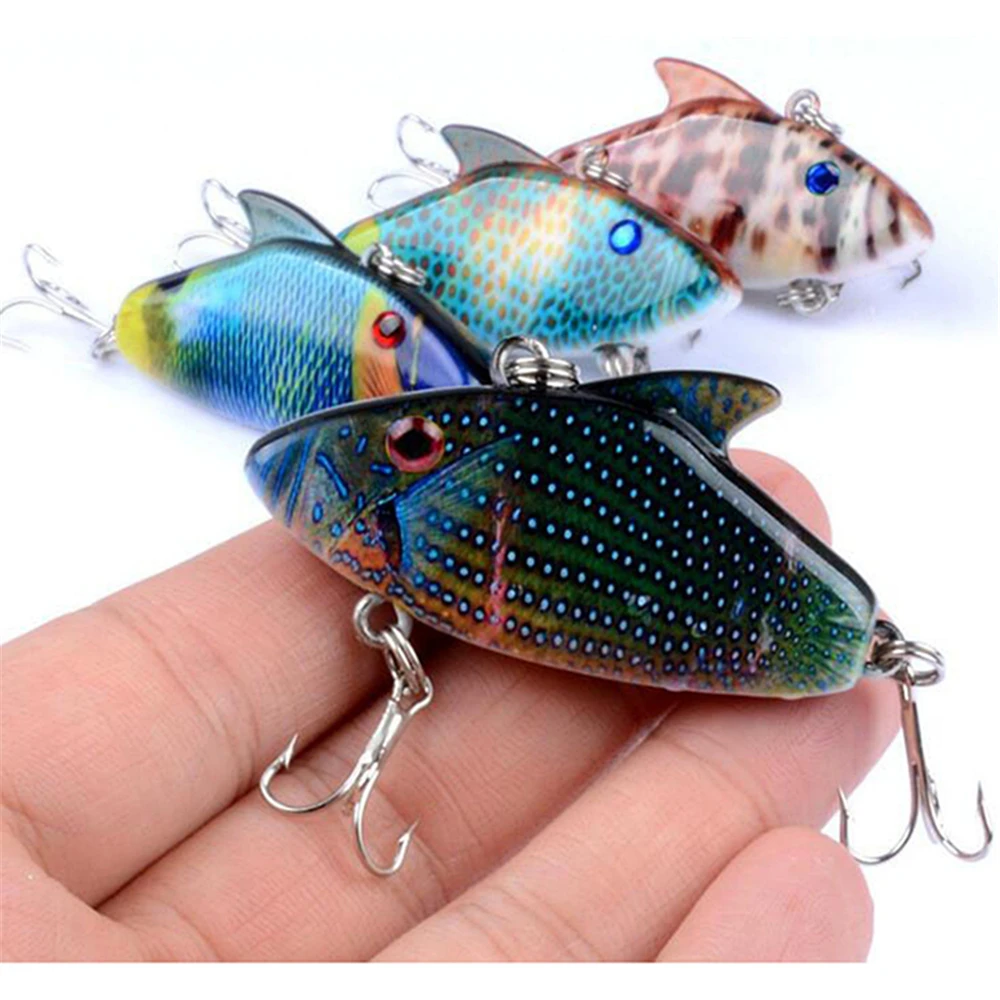  1pcs/ freshwater fishing lure Bionic vib swim hard bait5.5cm/7.9g Artificial Crank bait diving rota