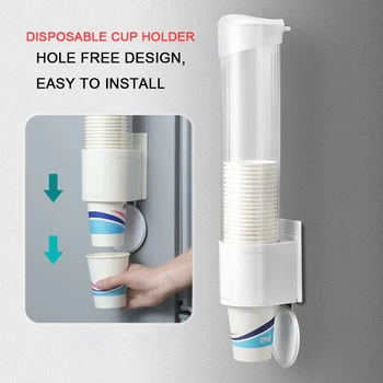

Plastic Cups Holder Disposable Cup Rack Dust-proof Paper Cups Dispenser