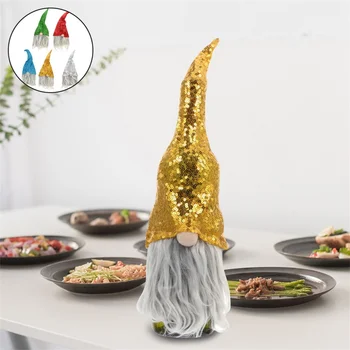 

5pcs Christmas Wine Bottle Cover Gnome Doll Champagne Cover Party Decoration