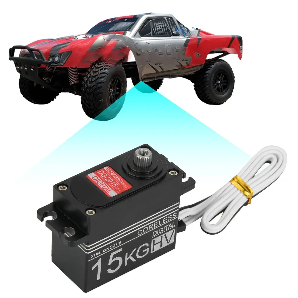 15 кг RC цифровой полностью металлический сервопривод 60 градусов непрерывное контролируемое вращение для радиоуправляемых роботов гусеничная модель автомобиля